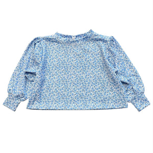 Boxy Mini Blue Floral Tee
