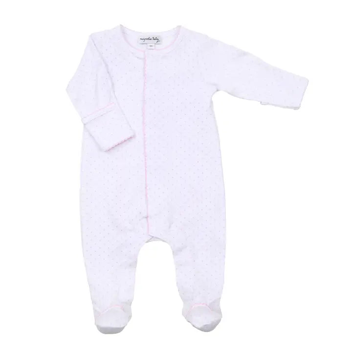 Mini Dots Footie - Pink