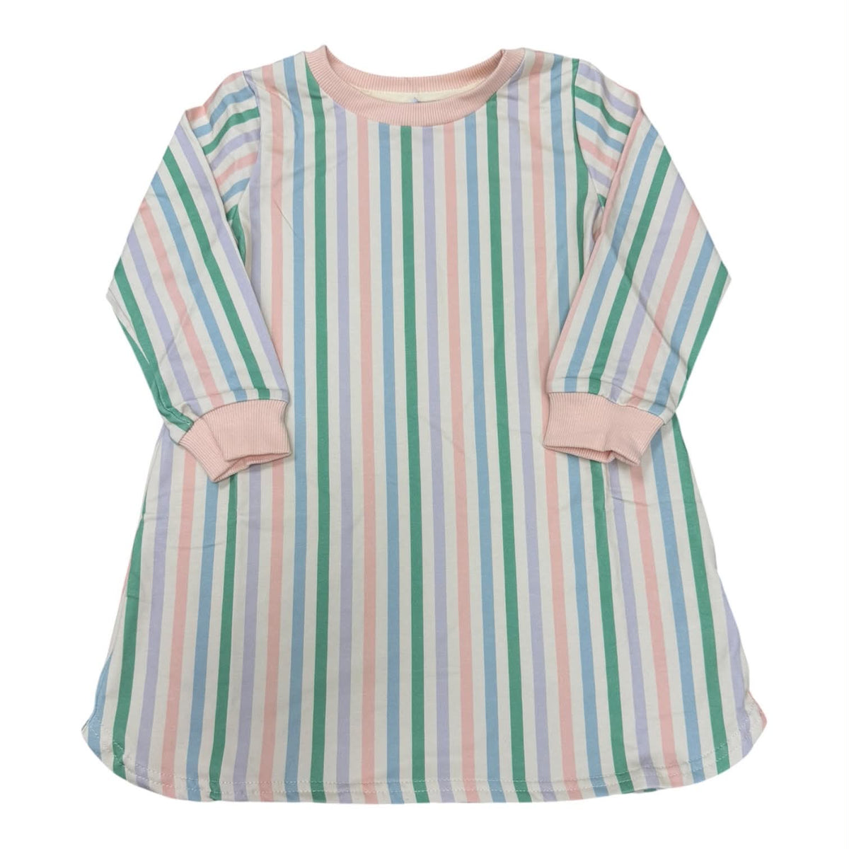 Honesty Multi Striped Sweatshirt Dress