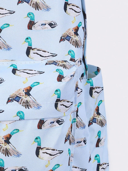 Mallard Print Canvas Backpack