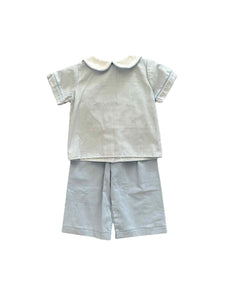 Blue Check Ox Pant Set
