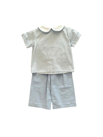 Blue Check Ox Pant Set