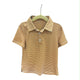 Meripex Orange/Navy Striped Polo