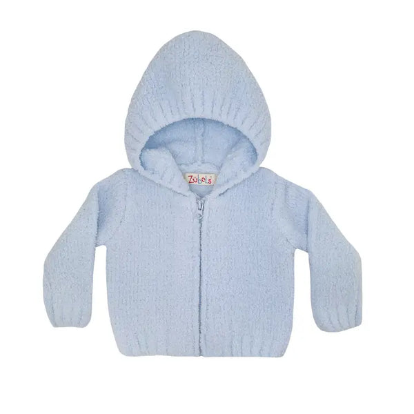 Chenille Hooded Zip Up Sweater