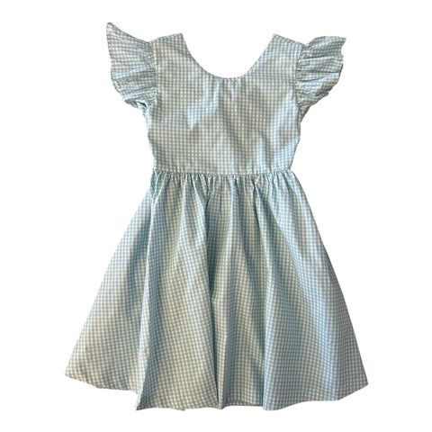 Teal Gingham Gabrielle Dress