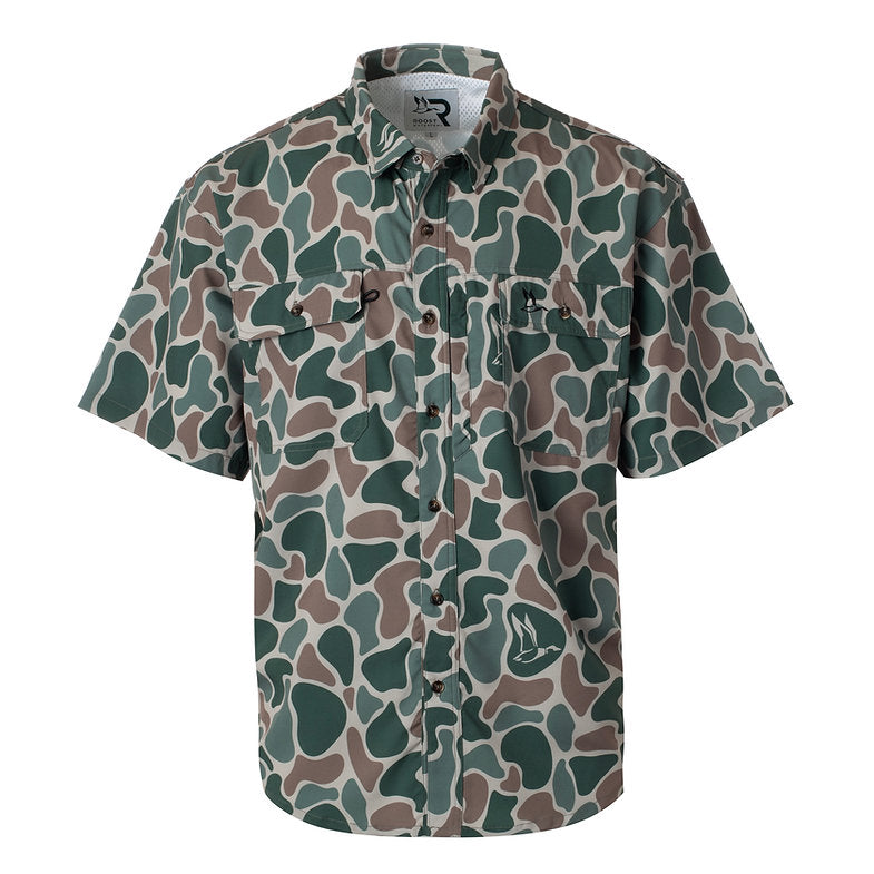 Roost Youth SS Camo Button Down