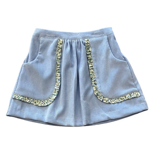 Blue Cord Skirt