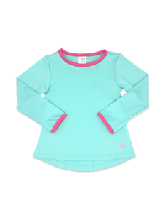 Bridget Tee Turquoise Pink Power
