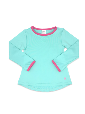 Bridget Tee Turquoise Pink Power