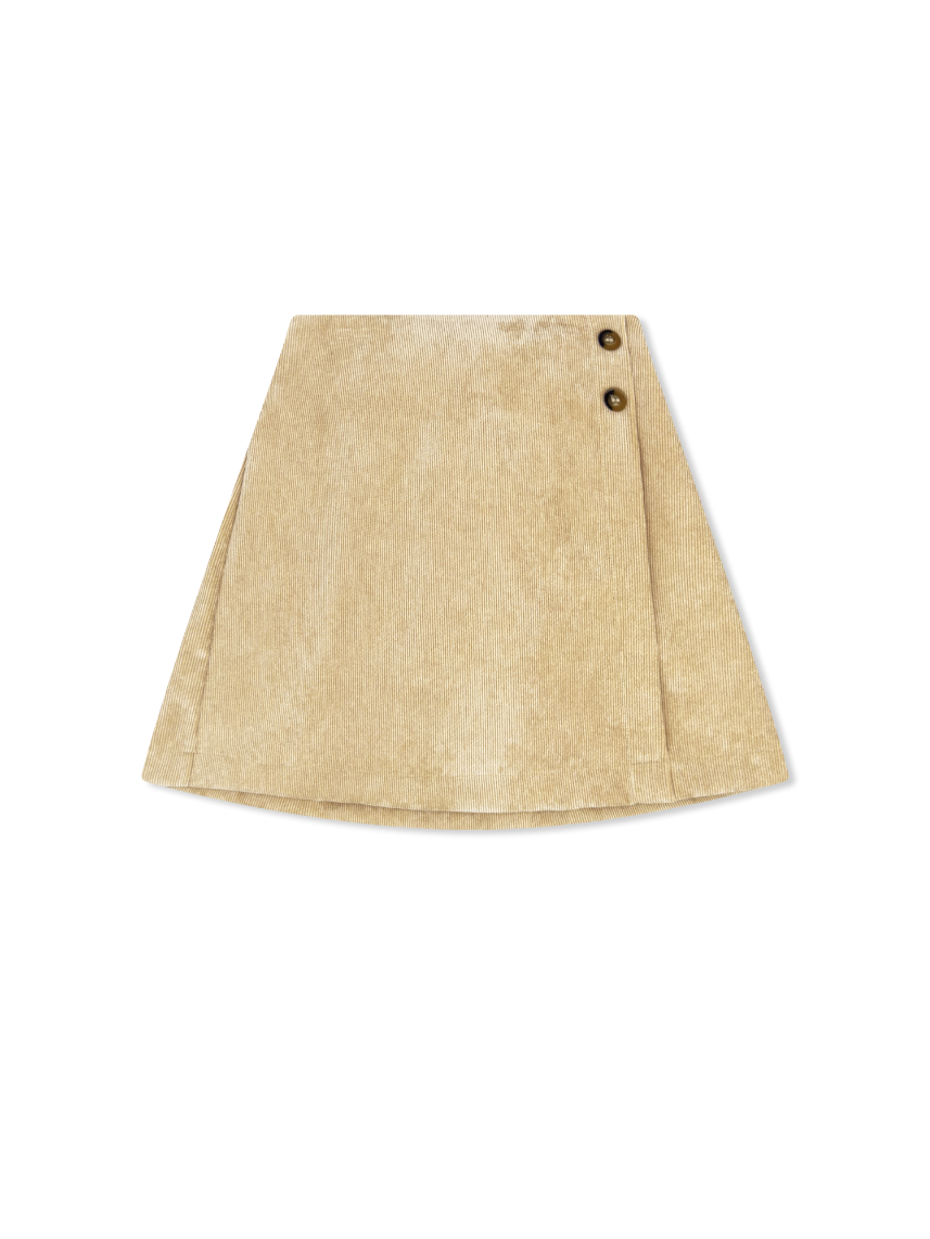Alexandria Khaki Corduroy Skirt