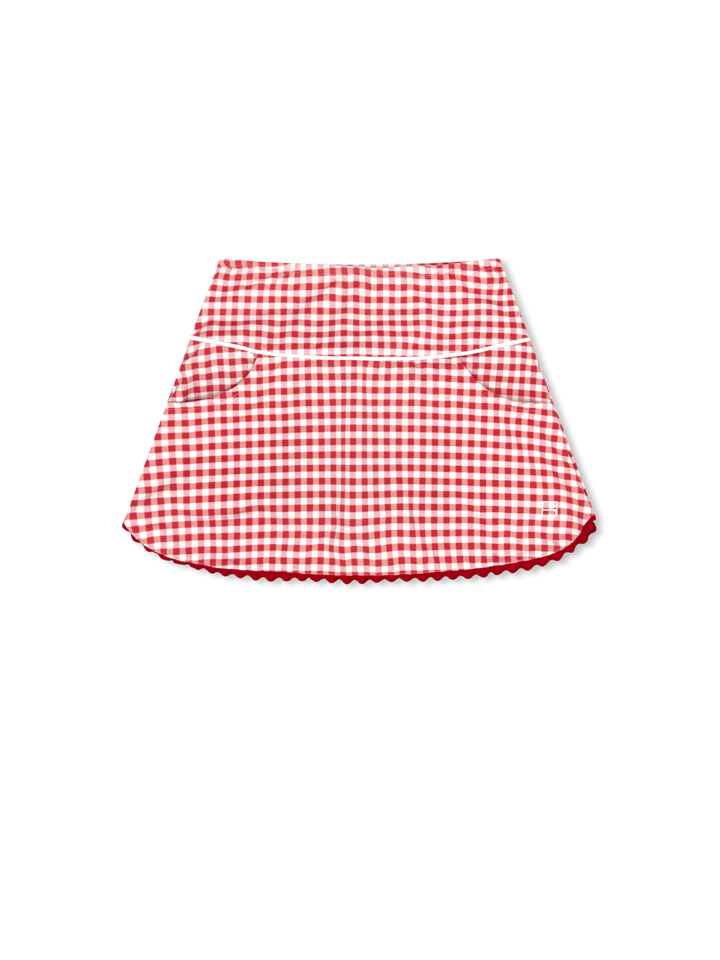 Red Gingham Teagan Skort