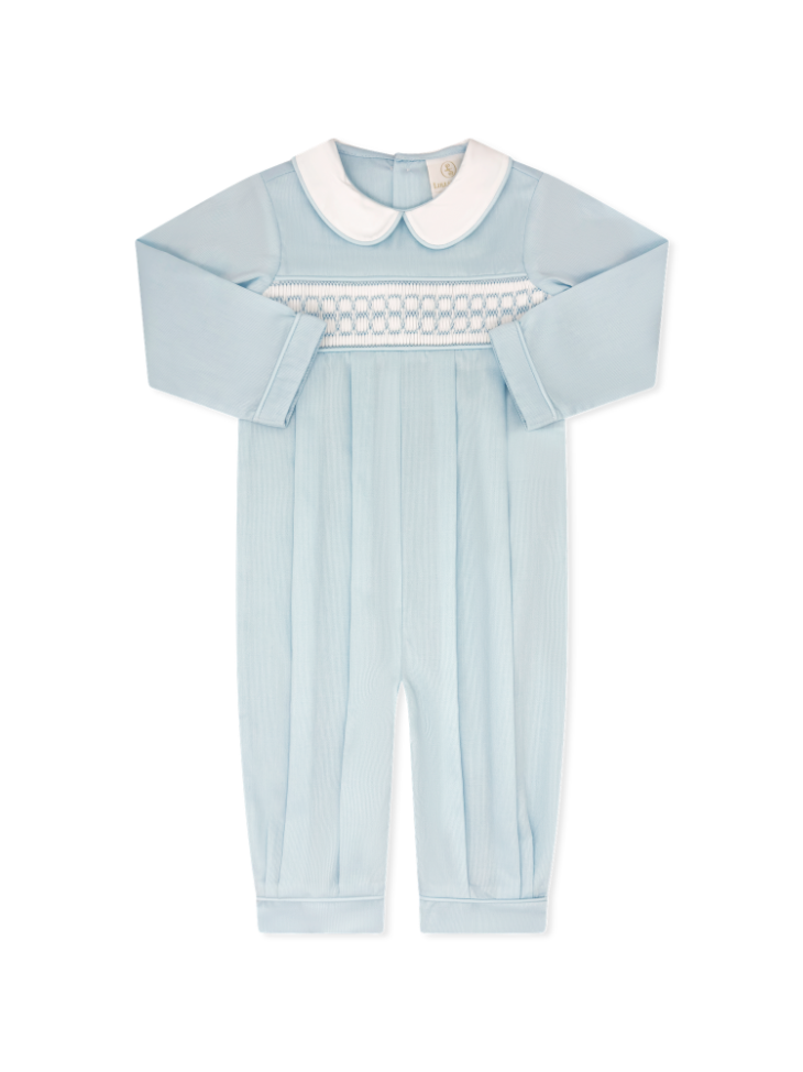 Birmingham Blue Smocked Christopher Romper