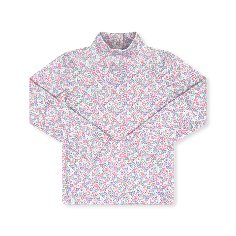 Sweet Pea Floral Tiny Tot Turtleneck