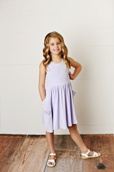 Lilac Ribbed Dress