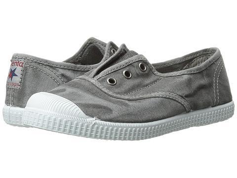 Grey Canvas Laceless Sneaker
