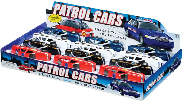 Pull Back Patrol Cars